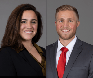 Paulina Barboza, a young Hispanic woman with long brown hair and brown eyes, and Seth LaPray, a young white man with blonde hair and blue eyes