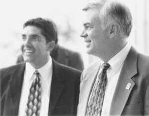 Dean Aguilar, left, and Professor Scott Matheson Jr.